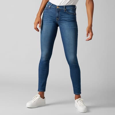 Mid Blue Stretch Skinny Jeans
