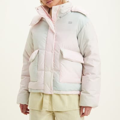 Pale Pink Luna Short Puffer Jacket
