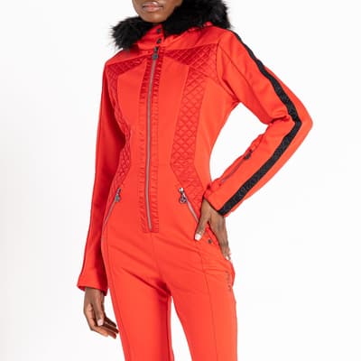 Red Insulated Waterproof Snowsuit