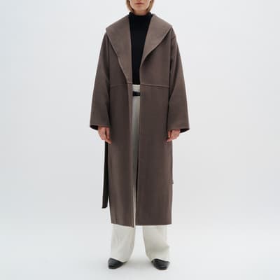 Brown Milla Wool Blend Coat