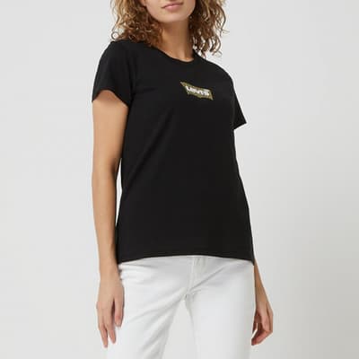 Black Batwing Cotton T-Shirt