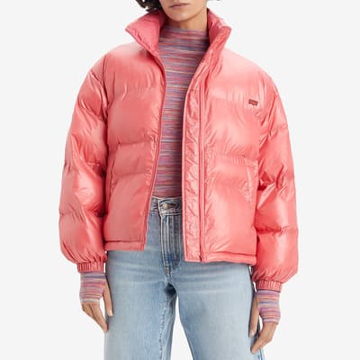Pink Retro Puffer Jacket
