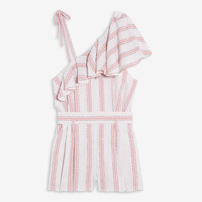 Pink and White Stripe Playsuit