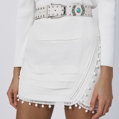 White Bobble Skirt