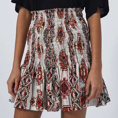 Brown and Red Mini Skirt 