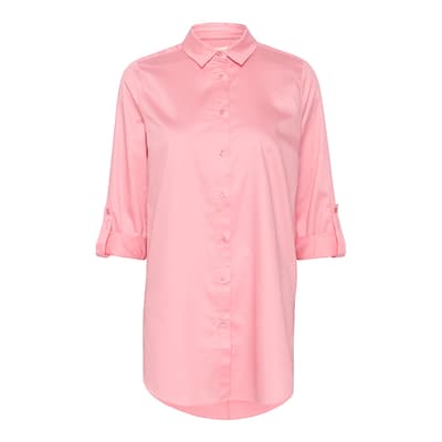 Pale Pink Vex Cotton Shirt Tunic 