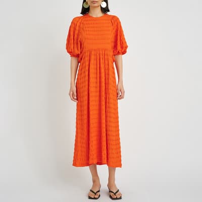 Orange Zabelle Midi Dress